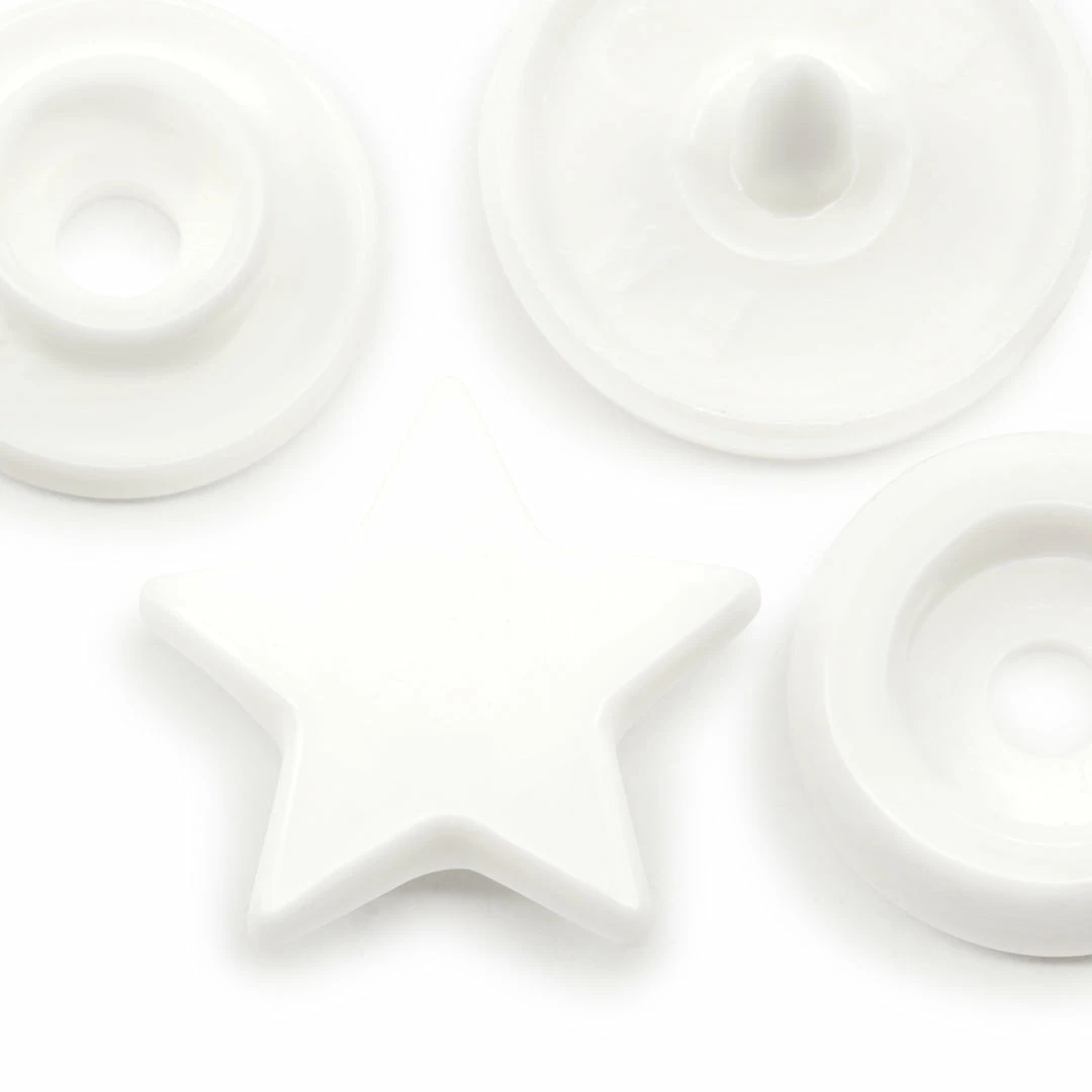 Dritz Plastic Color Star Snaps, 12 Sets, White 4 Dritz Plastic Color Star Snaps, 12 Sets, White