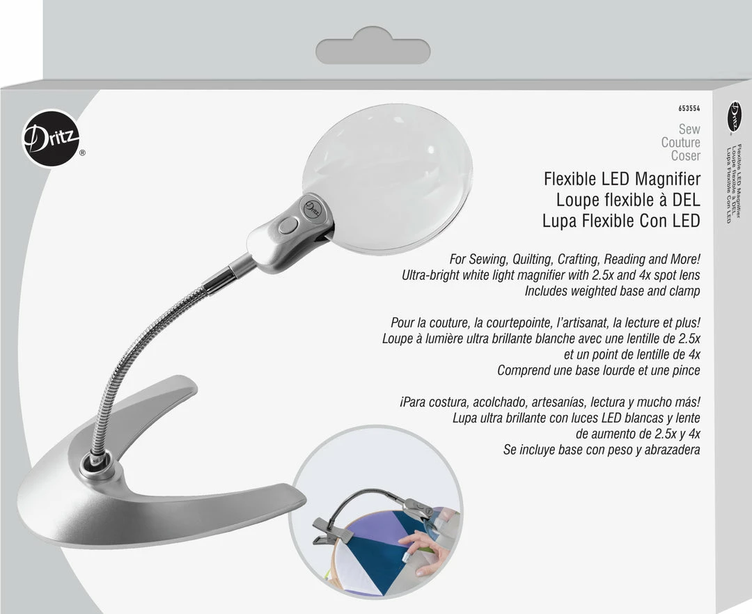 Dritz Flexible Tabletop LED Magnifier 3 Dritz Flexible Tabletop LED Magnifier