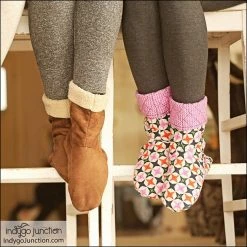 Indygo Junction Bedtime Boots Adult Slipper Pattern Purses & Accessories