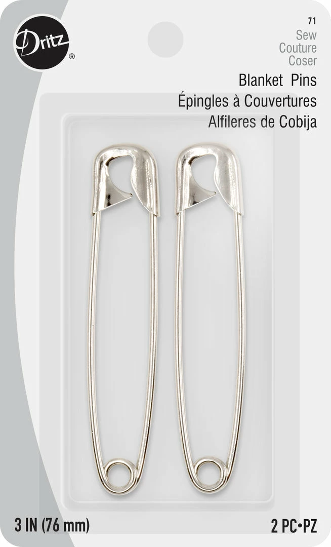 Dritz Pins & Accessories 3" Blanket Pins, Nickel, 2 Pc 3 Dritz Pins & Accessories 3" Blanket Pins, Nickel, 2 Pc