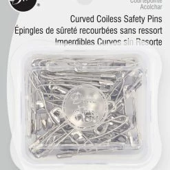 Dritz 1-1/16" Curved Coiless Safety Pins, 50 Pc Pins, Needles & Tacks