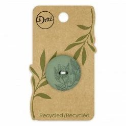 Dritz Recycled Hemp Round Floral Button, 28mm