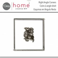 Dritz Campaign Hardware Smooth Right Angle Corners, Small, 4 Pc