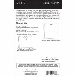 Indygo Junction Classic Caftan Pattern, PDF Download Apparel