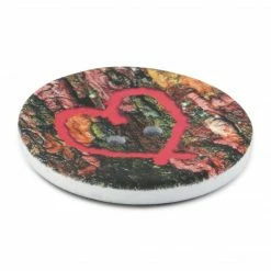 Dritz Buttons & Cover Buttons Sustainable Coconut Round Heart Button, 30mm
