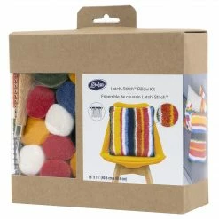 LoRan Yarn Accessories Latch-Stitch Pillow Kit, 16