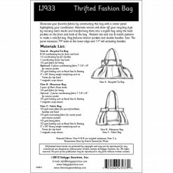 Indygo Junction Thrifted Fashion Bag Pattern, PDF Download