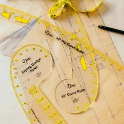 Dritz Design Ruler Trio, 3 Sewing Rulers, Clear