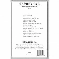 Indygo Junction Purses & Accessories Pieced Country Tote Pattern, PDF Download