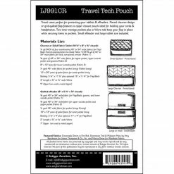 Indygo Junction Quilted Chevron Travel Tech Pouch Pattern, PDF Download Purses & Accessories