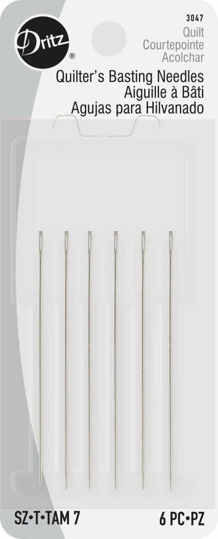 Dritz Pins, Needles & Tacks Quilters Basting Needles, Size 7, 6 Pc 3 Dritz Pins, Needles & Tacks Quilters Basting Needles, Size 7, 6 Pc