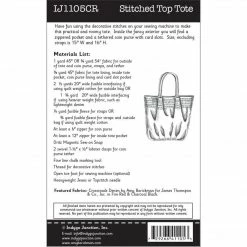 Indygo Junction Purses & Accessories Stitched Top Tote Pattern, PDF Download