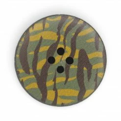 Dritz Buttons & Cover Buttons Recycled Leather Round Button, 30mm, Multicolor Print