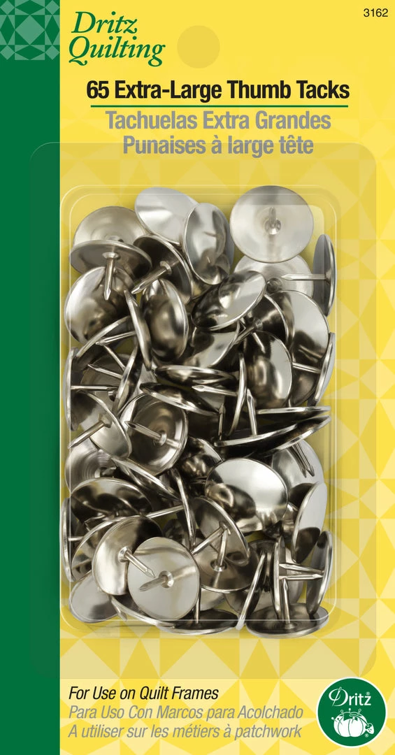 Dritz Extra-Large Thumb Tacks, Silver, 65 Pc 3 Dritz Extra-Large Thumb Tacks, Silver, 65 Pc