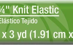 Dritz 3/4" Knit Elastic, White, 3 Yd