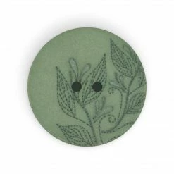 Dritz Recycled Hemp Round Floral Button, 28mm