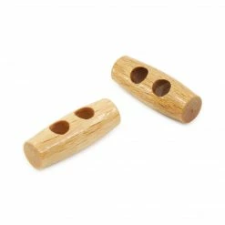 Dritz Sustainable Wood Toggle Button, 25mm, Natural, 2 Pc Buttons & Cover Buttons