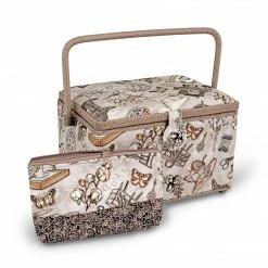 Dritz Rectangular Sewing Basket With Zippered Case, Large Sewing Baskets & Storage