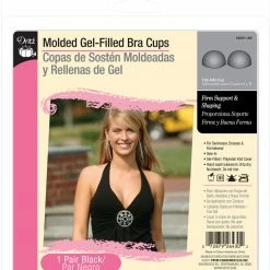 Dritz Bra Cups & Enhancers Molded Gel-Filled Bra Cups, Black