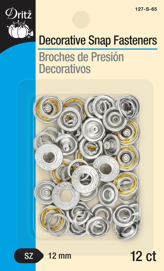 Dritz Snaps Decorative Snap Fasteners, 12 Sets, Nickel 3 Dritz Snaps Decorative Snap Fasteners, 12 Sets, Nickel