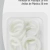 Dritz Rings & Swivel Hooks 1-1/8" Plastic Rings, White, 14 Pc