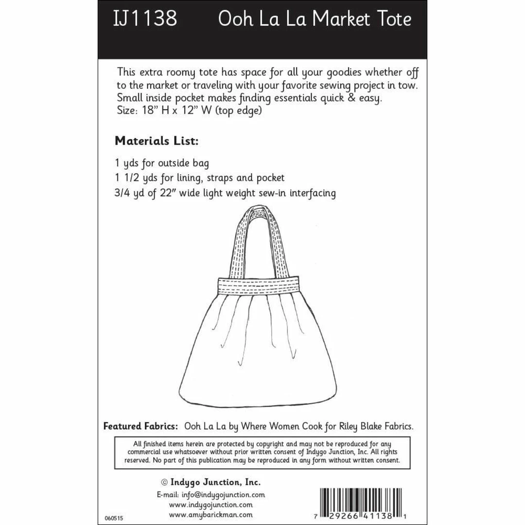 Indygo Junction Purses & Accessories Ooh La La Market Tote Pattern, PDF Download 5 Indygo Junction Purses & Accessories Ooh La La Market Tote Pattern, PDF Download