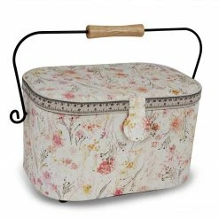 Dritz Oval Sewing Basket With Metal Handle, Large Sewing Baskets & Storage