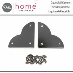 Dritz Smooth Quatrefoil Corners, Small, 4 Pc