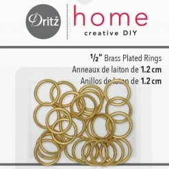 Dritz Curtain Grommets & Rings 1/2" Brass Plated Rings, 24 Pc