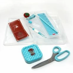 Dritz Essential Sewing Box Kit, Blue Sewing Kits