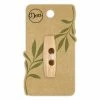 Dritz Buttons & Cover Buttons Sustainable Wood Toggle Button, 41mm, Natural