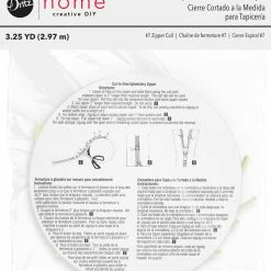 Dritz Cut-to-Size Upholstery Zipper, 3-1/4 Yd