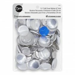 Dritz 1-1∕8" Craft Cover Buttons & Tools, 48 Sets