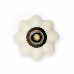 Dritz Hooks & Knobs Ceramic Scallop Knob