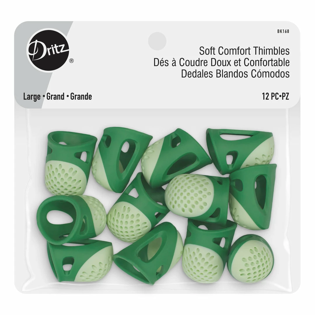 Dritz Soft Comfort Thimbles, 12 Pc 3 Dritz Soft Comfort Thimbles, 12 Pc