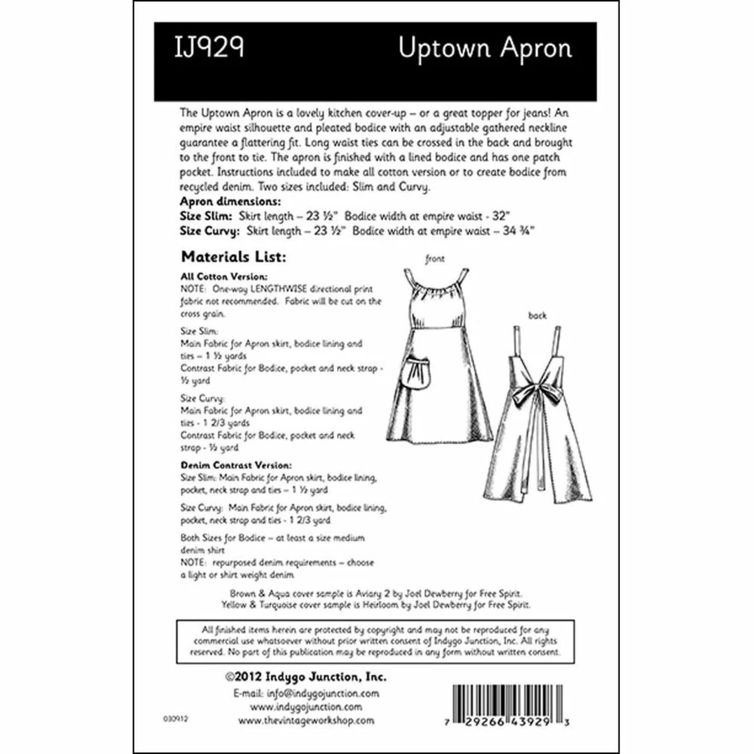 Indygo Junction Uptown Apron Pattern, PDF Download 5 Indygo Junction Uptown Apron Pattern, PDF Download