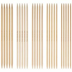 Prym Double-Pointed Knitting Needles Set, Bamboo, 2.5-4.5mm