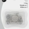 Dritz Pins & Accessories 1-1/4" T-Pins, Nickel, 50 Pc 1 Dritz Pins & Accessories 1-1/4" T-Pins, Nickel, 50 Pc