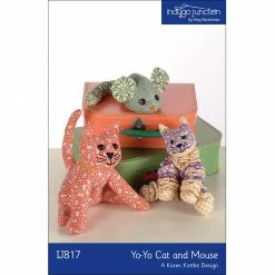 Indygo Junction Yo-Yo Stuffed Cat & Mouse Pattern Crafts & Toys