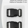Dritz 5/8" Parachute Buckles, Black, 2 Pc
