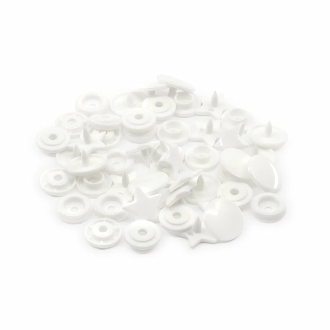 Dritz Plastic Color Star Snaps, 12 Sets, White 8 Dritz Plastic Color Star Snaps, 12 Sets, White