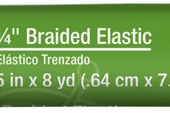 Dritz 1/4" Braided Elastic, Black Elastics