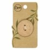 Dritz Buttons & Cover Buttons Sustainable Wood Grain Round Button, 30mm, Light Brown