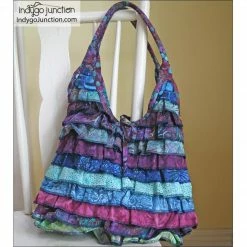 Indygo Junction Serged Satchel Ruffled Purse Pattern, PDF Download