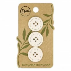 Dritz Recycled Cotton Round Stitch Button, 20mm, 3 Pc Buttons & Cover Buttons 37 Dritz Recycled Cotton Round Stitch Button, 20mm, 3 Pc Buttons & Cover Buttons