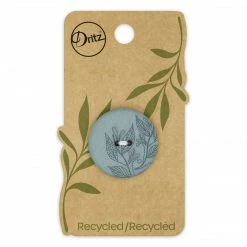 Dritz Recycled Hemp Round Floral Button, 28mm