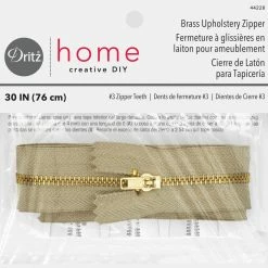 Dritz Zippers Brass Upholstery Zipper, Beige