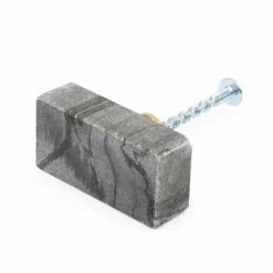 Dritz Stone Brick Knob, Gray