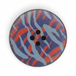 Dritz Buttons & Cover Buttons Recycled Leather Round Button, 30mm, Multicolor Print