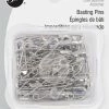 Dritz Pins, Needles & Tacks 1-1/2" Basting Pins, Nickel, 50 Pc